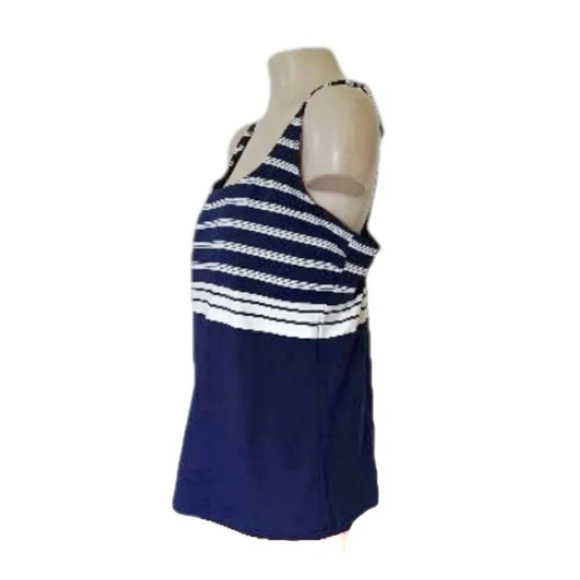 Lands End 90s Founders Stripe Tankini - Picture 3 of 6